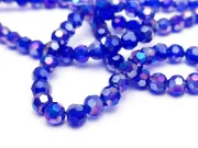 Margele cristal rotund fatetat 6mm blue AB (sirag)