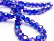 Margele cristal rotund fatetat 6mm blue AB (sirag)