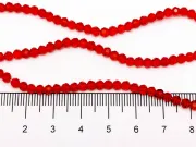 Margele cristal rotund fatetat 3~3.5mm rosu inchis (sirag)