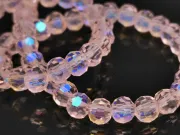 Margele cristal rotund fatetat 4mm roz heliotrop (sirag)