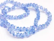 Margele cristal triunghi 3.5x4x3.5mm albastru deschis AB (sirag)