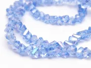 Margele cristal triunghi 3.5x4x3.5mm albastru deschis AB (sirag)