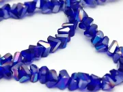 Margele cristal triunghi 3.5x4x3.5mm blue AB (sirag)