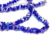 Margele cristal triunghi 3.5x4x3.5mm blue AB (sirag)