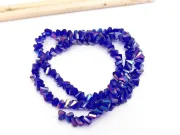Margele cristal triunghi 3.5x4x3.5mm blue AB (sirag)