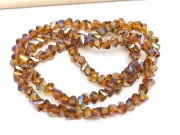 Margele cristal triunghi 3.5x4x3.5mm maro AB (sirag)