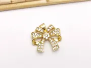 Charm funda din cubic zirconia 20x18mm auriu