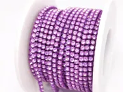 Lant cu strasuri 2mm mov opal AB (0.5m)