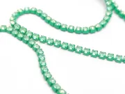 Lant cu strasuri 2mm verde opal AB (0.5m)