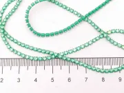 Lant cu strasuri 2mm verde opal AB (0.5m)