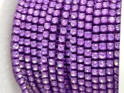 Lant cu strasuri 2mm mov opal AB (0.5m)