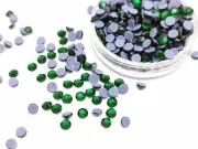 Strasuri hotfix 2.8mm verde inchis (100buc)