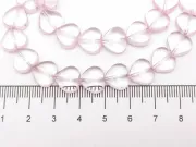 Margele sticla inima 10x9.5mm roz (sirag)