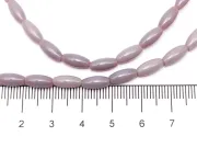 Margele sticla ovale 9x4mm mov lavanda inchis opac (sirag)