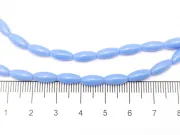 Margele sticla ovale 9x4mm albastru sapphire opac (sirag)