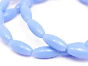 Margele sticla ovale 9x4mm albastru sapphire opac (sirag)