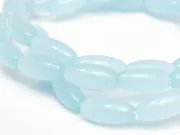 Margele sticla ovale 9x4mm sky blue opal (sirag)