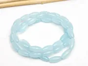 Margele sticla ovale 9x4mm sky blue opal (sirag)