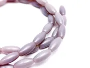 Margele sticla ovale 9x4mm mov lavanda inchis opac (sirag)