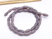 Margele sticla ovale 9x4mm mov lavanda inchis opac (sirag)