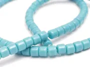 Margele sticla rondele 4x3.5mm turcoaz opac (sirag)