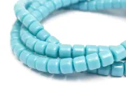 Margele sticla rondele 4x3.5mm turcoaz opac (sirag)