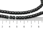 Margele sticla rondele 4x3.5mm negru opac (sirag)