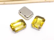 Distantier rhinestone de cristal 18x13mm topaz (1buc)