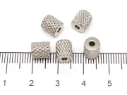 Margele otel inoxidabil 201 tub cu striatii 7x6mm