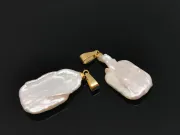 Pandantiv perle de cultura 21.5x12.5x5.5mm auriu