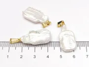 Pandantiv perle de cultura 21.5x12.5x5.5mm auriu