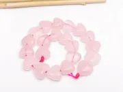 Sirag scurt cuart roz inima 10mm