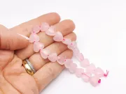 Sirag scurt cuart roz inima 10mm