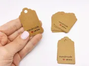 Etichete hartie handmade 50x30x0.4mm natur (50buc)