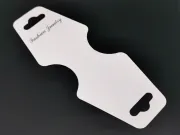 Etichete hartie suport bratari si coliere 124x46x0.3mm alb (10buc)