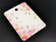 Etichete carton expunere cercei 72x51x0.4mm flori roz (10buc)