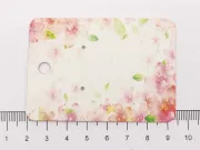 Etichete carton expunere cercei 72x51x0.4mm flori roz (10buc)