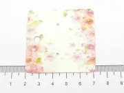 Etichete carton expunere cercei 50x50x0.4mm flori roz (10buc)