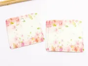 Etichete carton expunere cercei 50x50x0.4mm flori roz (10buc)