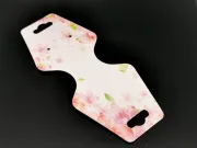 Etichete hartie suport bratari si coliere 108x44x0.4mm flori roz (10buc)