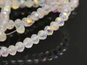 Margele cristal rondel 2.5x2mm transparent AB (sirag)