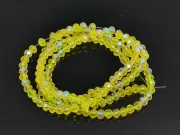 Margele cristal rondel 3x2mm galben heliotrop (sirag)