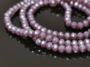 Margele cristal rondel 3x2mm mov inchis opal lustered (sirag)