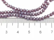 Margele cristal rondel 3x2mm mov inchis opal lustered (sirag)