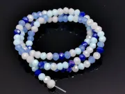 Margele cristal rondel fatetat 4x3mm mix albastru (sirag)