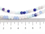 Margele cristal rondel fatetat 4x3mm mix albastru (sirag)