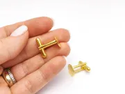 Baza butoni 25x12mm auriu platou 12mm