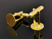 Baza butoni 25x12mm auriu platou 12mm