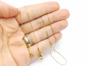 Lant otel inoxidabil 304 auriu placat IP cu inchizatoare 45cm