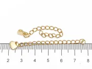 Prelungitor lant otel inoxidabil 304 auriu cu charm inima 5cm